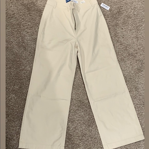Old Navy High waisted canvas wide leg cropped pant - Picture 3 of 3